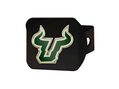 Hitch Cover with University of South Florida Logo; Black (Universal; Some Adaptation May Be Required)