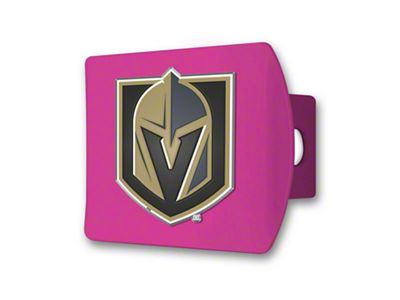 Hitch Cover with Vegas Golden Knights Logo; Pink (Universal; Some Adaptation May Be Required)