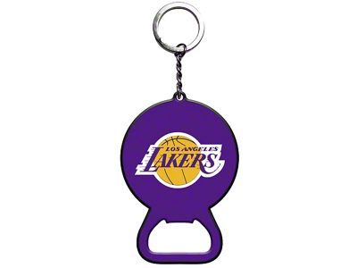 Keychain Bottle Opener with Los Angeles Lakers Logo; Purple