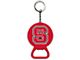 Keychain Bottle Opener with North Carolina State University Logo; Red