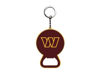 Keychain Bottle Opener with Washington Commanders Logo; Maroon