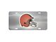 License Plate with Cleveland Browns Logo; Stainless Steel (Universal; Some Adaptation May Be Required)