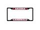 License Plate Frame with Arizona Cardinals Logo; Black and Red (Universal; Some Adaptation May Be Required)