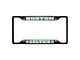 License Plate Frame with Boston Celtics Logo; Black and Chrome (Universal; Some Adaptation May Be Required)