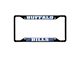 License Plate Frame with Buffalo Bills Logo; Black and Blue (Universal; Some Adaptation May Be Required)