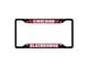 License Plate Frame with Chicago Blackhawks Logo; Black and Red (Universal; Some Adaptation May Be Required)