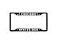 License Plate Frame with Chicago White Sox Logo; Black and Black (Universal; Some Adaptation May Be Required)