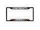 License Plate Frame with Cincinnati Bengals Logo; Black and Black (Universal; Some Adaptation May Be Required)