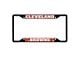 License Plate Frame with Cleveland Browns Logo; Black and Orange (Universal; Some Adaptation May Be Required)