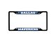 License Plate Frame with Dallas Mavericks Logo; Black and Chrome (Universal; Some Adaptation May Be Required)