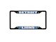 License Plate Frame with Detroit Lions Logo; Black and Blue (Universal; Some Adaptation May Be Required)