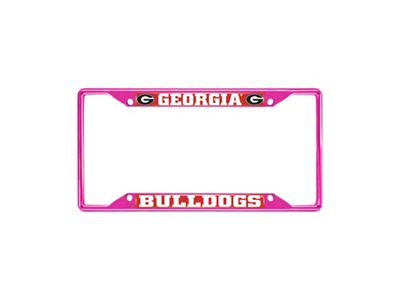 License Plate Frame with Georgia; Pink (Universal; Some Adaptation May Be Required)