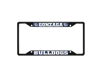 License Plate Frame with Gonzaga University Logo; Black and Navy (Universal; Some Adaptation May Be Required)