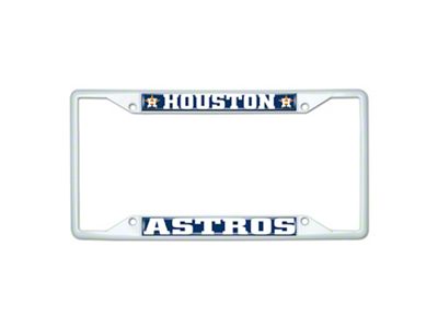 License Plate Frame with Houston Astros; White (Universal; Some Adaptation May Be Required)