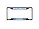 License Plate Frame with Los Angeles Chargers Logo; Black and Blue (Universal; Some Adaptation May Be Required)