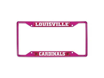 License Plate Frame with Louisville; Pink (Universal; Some Adaptation May Be Required)