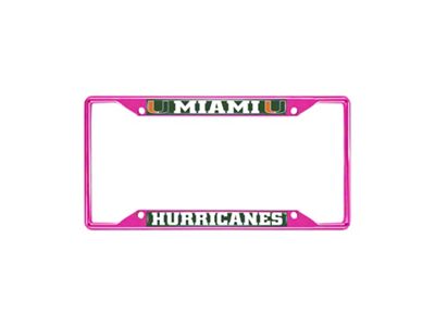 License Plate Frame with Miami; Pink (Universal; Some Adaptation May Be Required)