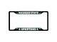 License Plate Frame with Michigan State University Logo; Black and Green (Universal; Some Adaptation May Be Required)