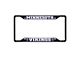 License Plate Frame with Minnesota Vikings Logo; Black and Purple (Universal; Some Adaptation May Be Required)