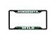 License Plate Frame with Minnesota Wild Logo; Black and Green (Universal; Some Adaptation May Be Required)