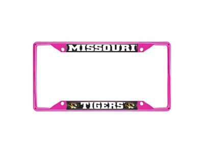 License Plate Frame with Missouri; Pink (Universal; Some Adaptation May Be Required)