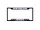 License Plate Frame with New England Patriots Logo; Black and Navy (Universal; Some Adaptation May Be Required)