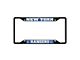 License Plate Frame with New York Rangers Logo; Black and Blue (Universal; Some Adaptation May Be Required)