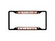 License Plate Frame with Oklahoma State University Logo; Black and Black (Universal; Some Adaptation May Be Required)