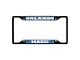 License Plate Frame with Orlando Magic Logo; Black and Chrome (Universal; Some Adaptation May Be Required)