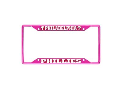 License Plate Frame with Philadelphia Phillies; Pink (Universal; Some Adaptation May Be Required)