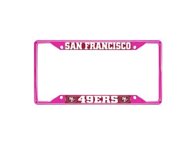 License Plate Frame with San Francisco 49ers; Pink (Universal; Some Adaptation May Be Required)