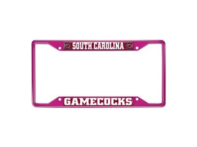 License Plate Frame with South Carolina; Pink (Universal; Some Adaptation May Be Required)