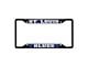 License Plate Frame with St. Louis Blues Logo; Black and Navy (Universal; Some Adaptation May Be Required)