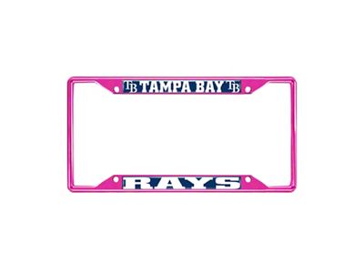 License Plate Frame with Tampa Bay Rays; Pink (Universal; Some Adaptation May Be Required)