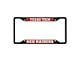 License Plate Frame with Texas Tech University Logo; Black and Red (Universal; Some Adaptation May Be Required)