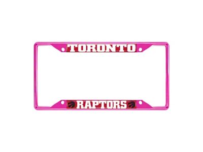 License Plate Frame with Toronto Raptors; Pink (Universal; Some Adaptation May Be Required)