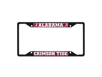 License Plate Frame with University of Alabama Logo; Black and Crimson (Universal; Some Adaptation May Be Required)