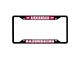 License Plate Frame with University of Arkansas Logo; Black and Cardinal (Universal; Some Adaptation May Be Required)