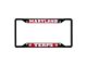 License Plate Frame with University of Maryland Logo; Black and Red (Universal; Some Adaptation May Be Required)