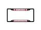 License Plate Frame with University of Nebraska Logo; Black and Red (Universal; Some Adaptation May Be Required)