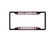 License Plate Frame with University of Oklahoma Logo; Black and Crimson (Universal; Some Adaptation May Be Required)