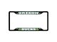 License Plate Frame with University of Oregon Logo; Black and Green (Universal; Some Adaptation May Be Required)