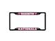 License Plate Frame with Washington Nationals Logo; Black and Red (Universal; Some Adaptation May Be Required)