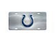 License Plate with Indianapolis Colts Logo; Stainless Steel (Universal; Some Adaptation May Be Required)