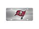 License Plate with Tampa Bay Buccaneers Logo; Stainless Steel (Universal; Some Adaptation May Be Required)