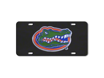 License Plate with University of Florida Logo; Black (Universal; Some Adaptation May Be Required)