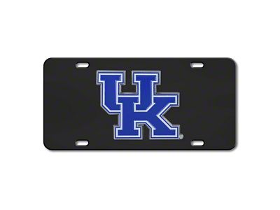 License Plate with University of Kentucky Logo; Black (Universal; Some Adaptation May Be Required)