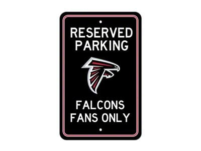 Parking Sign with Atlanta Falcons Logo; Black