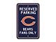 Parking Sign with Chicago Bears Logo; Navy