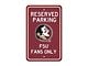 Parking Sign with Florida State University Logo; Garnet